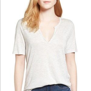 Madewell Split Neck T- Orange, Size Small